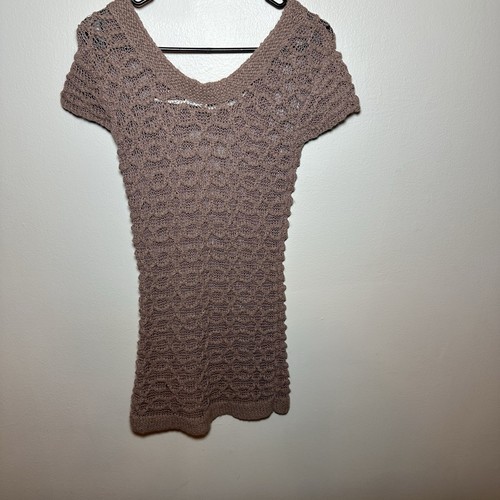 Kimchi Blue XS Beige Sweater Dress Crochet Urban Outfitters - Picture 7 of 9