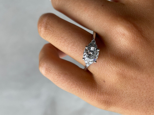 IGI Certified Lab Grown Diamond Engagement Ring 950 Platinum 1.60 CT Emerald Cut - Picture 3 of 10