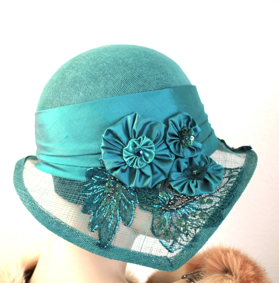 1920-х годов винтажный стиль широкополый Flapper вечеринки шляпа - Изображение 4 из 4