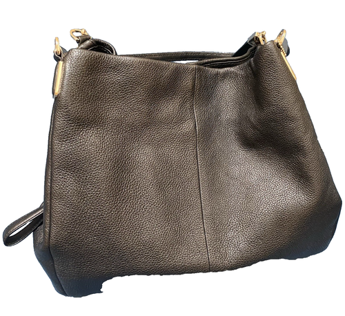 Bolso Hobo Cartera Coach Madison Phoebe Cuero Guijarro Negro Triple Sección Certificado de Autenticidad - Imagen 6 de 19