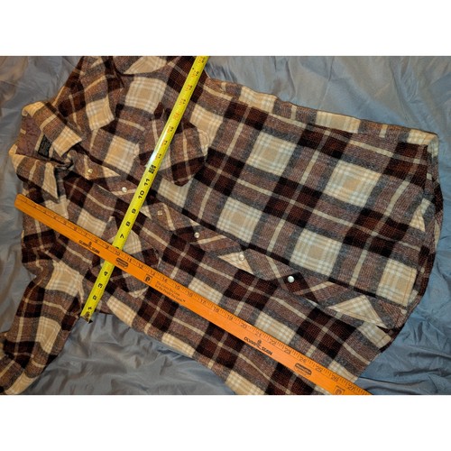 Vintage JC Penny Wool Flannel Button Down Shirt 15 1/2 33 Small - Picture 3 of 6