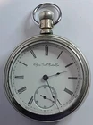 👀⭐NICKEL ALLOY, S/OUT ELGIN, G.M. WHEELER, 18s, 15Js OPEN FACE POCKET WATCH,FWO