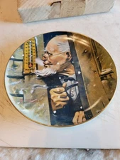 Norman Rockwell collector plate 'Old Man Winter' from his early work in 1979