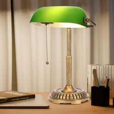 Bankers Lamp, Green Desk Lamp with Pull Switch, Vintage Table Lamps for Home ...