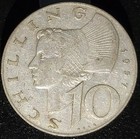 Austria 10 Schilling 1957 Silver