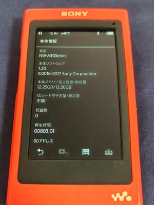 SONY Walkman NW-A35 16GB Red Digital music player Used Japan