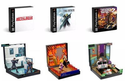 Console Heroes Playstation Final Fantasy 7 Metal Gear Twisted Metal 2 Diorama