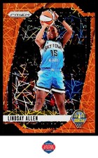 2024 Panini Prizm WNBA #107 Lindsay Allen Orange Velocity Prizms