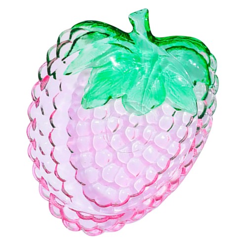 Erdbeer Glas Dessertteller - Vorspeisenplatte Kuchen Servierplatte für Snacks - Bild 8 von 9