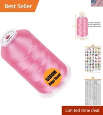 Single Huge Spool 5000M Each Polyester Embroidery Machine Thread 40WT for Com...