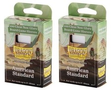 2 Packs Dragon Shield Board Game Sleeves 100 ct Standard American Size Card Slee
