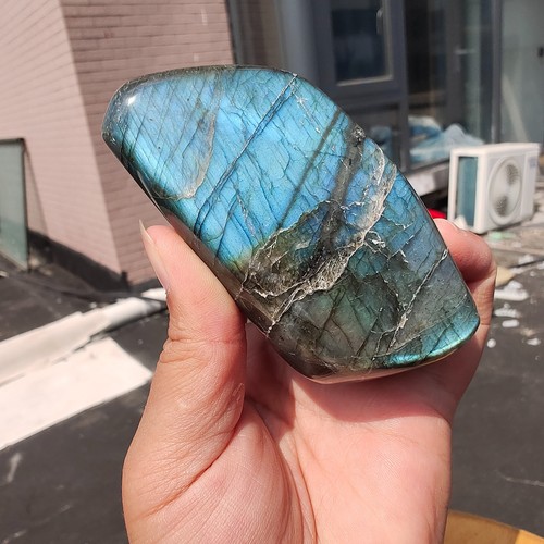 4.8LB 3Pcs Natural Labradorite moonstone Quartz Crystal Freeform Specimen - Picture 7 of 17