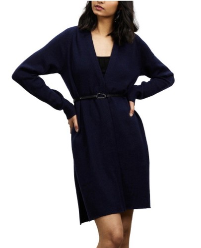 HELMUT LANG Cardigan Women M Navy Luxurious Wool And Cashmere Knit RRp $690 - Picture 13 of 14