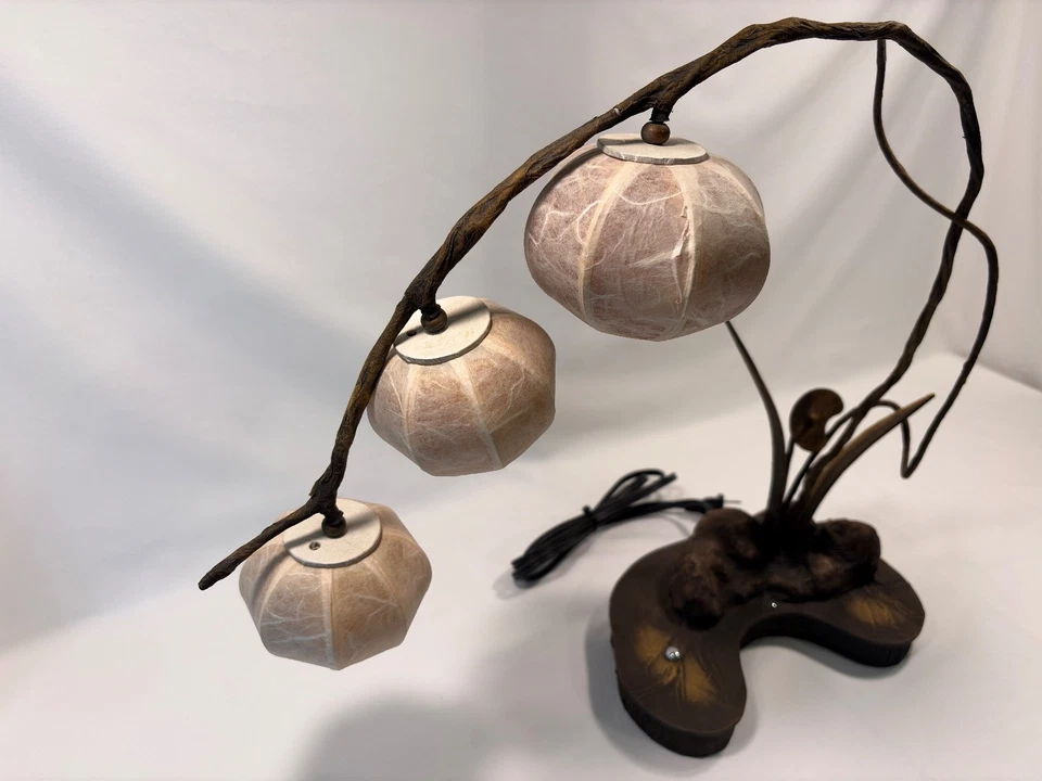 Hanji шелковицы цветок бумаги абажур фонарь прикроватная тумбочка стол сенсорная лампа 3 света - Изображение 3 из 4