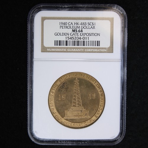 1940 Petroleum Dollar CA HK-483 SC$1 Golden Gate Exposition NGC MS64 So Called