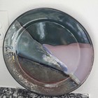 SPOTO art studio pottery 12 inches plate landscape abstract art colorful