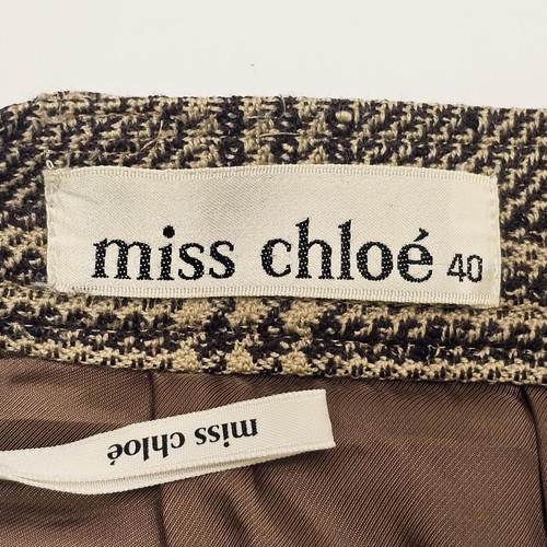 Pantalones Chloe Miss Chloe para mujer talla 40 (Reino Unido) 8 (Estados Unidos) marrón a cuadros 100 % lana bolsillos - Imagen 12 de 20