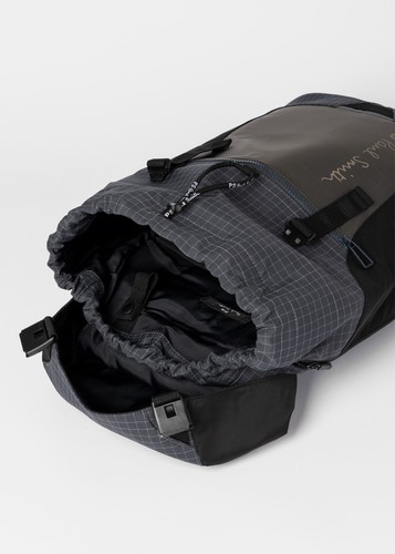 Paul Smith Grey Reflective-Check Backpack. M2A-7548-MEYESK-70 - Picture 5 of 7
