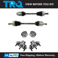 TRQ Front CV Axle Shaft Assembly Wheel Hub Bearing Set 6pc for Accord V6 AT Auto