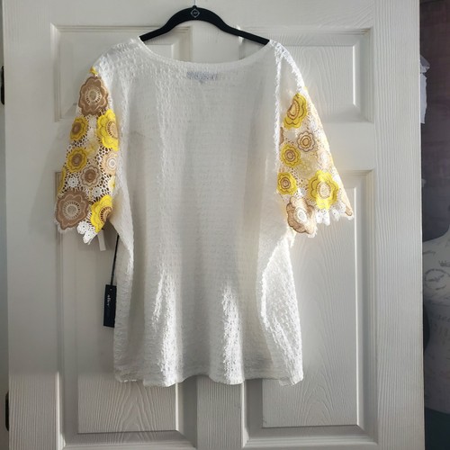 Alice Blue Bluse Damen 3X weiß Ösen Wimpernärmel - Bild 2 von 7