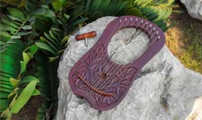 Rosewood Pentatonic Lyre Harp Handcrafted 10-String Instrument