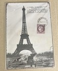 Eiffel Tower Sign - Paris Vintage Style Postcard Metal Tin Wall  12x8”