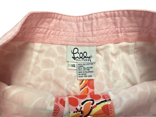 Vintage Lilly Pulitzer Shorts Girls Size 14 Pink Butterfly Swim Trunks New - Picture 2 of 5