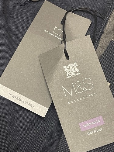 MARKS&SPENCER COLLECTION TAILORED FIT- TROUSERS MENS DRESS PANTS-U.K-38W - Picture 3 of 23