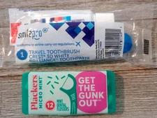 Crest Smile Pro Travel Toothbrush, Toothpaste & 12 Pc Mint Dental Flossers Kit