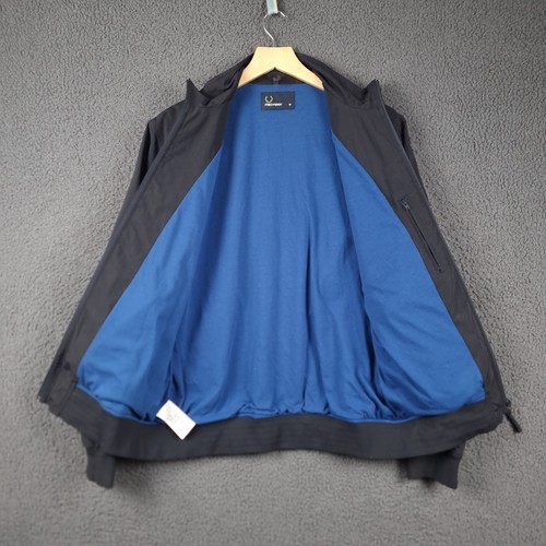 FRED PERRY Jacket Mens M Medium Blue Bomber Navy Sailing Nylon Brentham - Picture 7 of 11