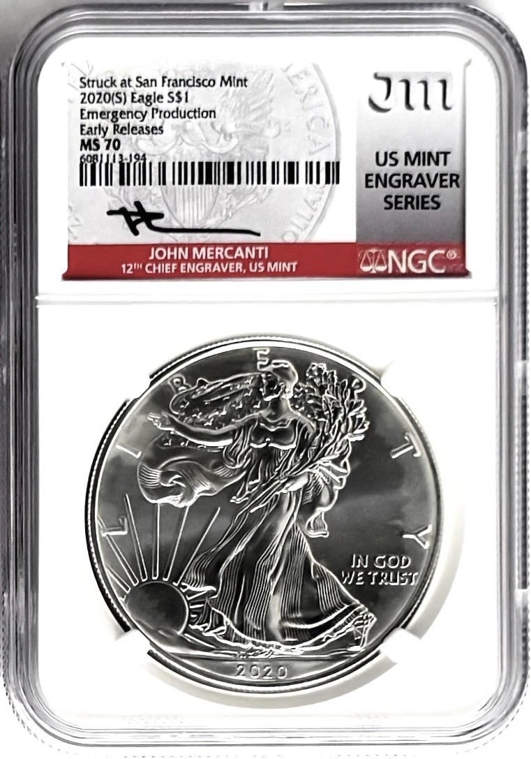 American Eagle MS 70 Graded 2020 Silver Bullion Coins for sale | eBay