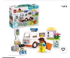 New Open Box LEGO DUPLO Town Ambulance & Driver Building Blocks Toddlers 10447