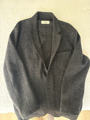 Buck Mason Felted Chore Coat, Marled Deep Charcoal, Size L