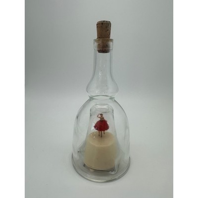 Vintage Bols Ballerina Music Box Decanter Le Bleu Danube Red Tutu READ DESCRIPT