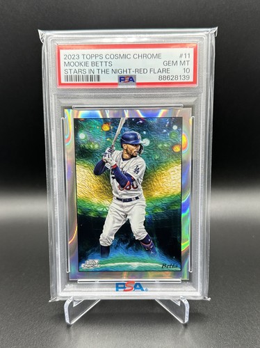 Mookie Betts 2023 Topps Cosmic Chrome Stars in the Night #STN-11 RED FLARE /5