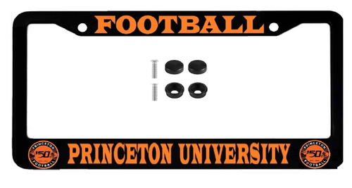 License Plate Frame Metal Vinyl Letters/Logo for PRINCETON UNIVERSITY FOOTBALL - Picture 1 of 3