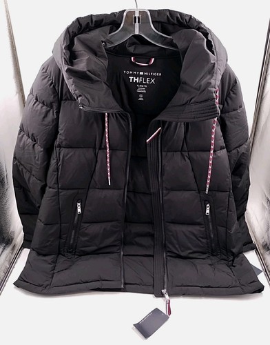 NUOVISSIMO cappotto Tommy Hilfiger uomo nero con cappuccio puffer - taglia XL (#K2-E3) - Foto 5 di 6
