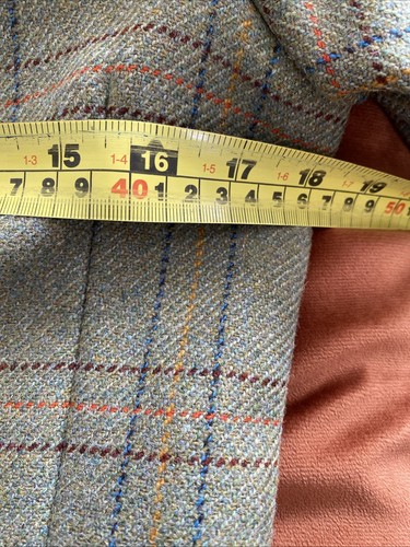 Splendida giacca Alexander James tweed show verde pallido multi check taglia 10 - Foto 21 di 23