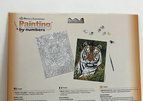 Tiger in Wartezeit Royal & Langnickel Farbe nach Zahlen Kit ~ PJS75-3T ~ NEU VERSIEGELT - Bild 7 von 12