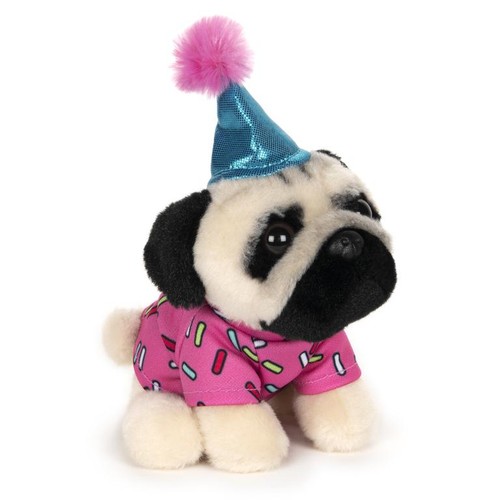 Birthday Party Doug the Pug 5-Inch GUND Plush 6060003 - Picture 3 of 3