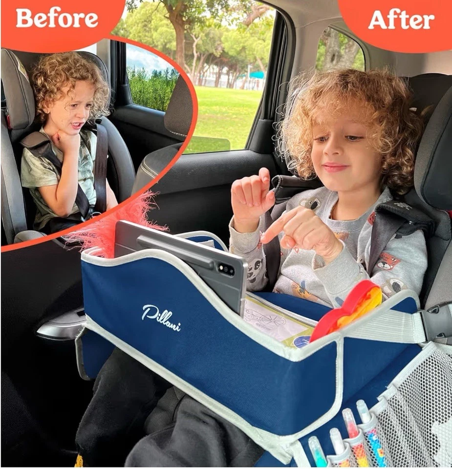 PILLANI Kids Travel Tray for Car -Roadtrip Activities - Toddler Lap Desk -New - Image 3 of 4