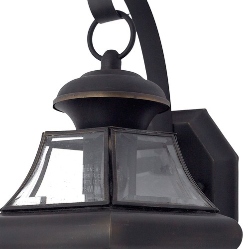 Quoizel NY8316 Brass Newbury 1-Light 14"H Outdoor Wall Sconce With Clear Glass - Picture 7 of 7