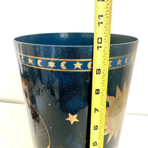 Cosmos Sun Stars Moon Waste Basket Trash Can Vintage Springmaid Celestial Decor - Picture 10 of 13