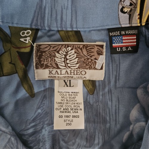 Camisa Hawaiana Manga Corta Aviones Bombardero Guerra Mundial Kalaheo Para Hombre XL ¡Nueva! - Imagen 24 de 24