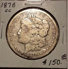 🔥1878-CC Morgan Silver Dollar $1 VG Very Good Carson City Key Date