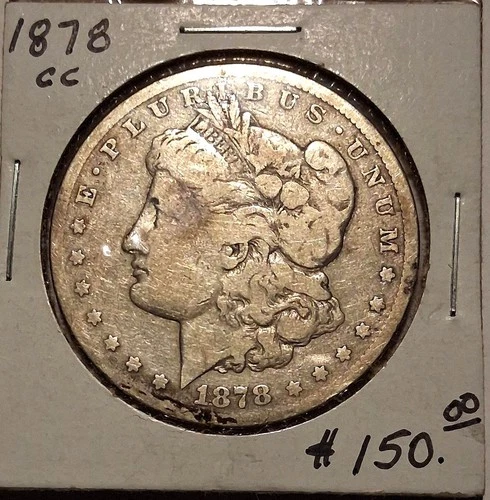 🔥1878-CC Morgan Silver Dollar $1 VG Very Good Carson City Key Date