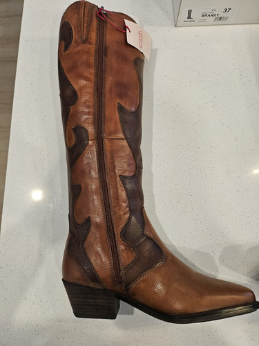 Pikolinos Size 37 Women's NIB Brandy Western Tall Leather Boot Zip Up - Imagen 6 de 16