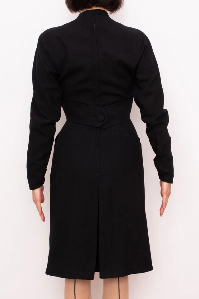 Vestido negro pequeño vintage años 40 50 "Dorothy O'hara" Fashion Forecast, Inc. VAMP Foto 4 de 4