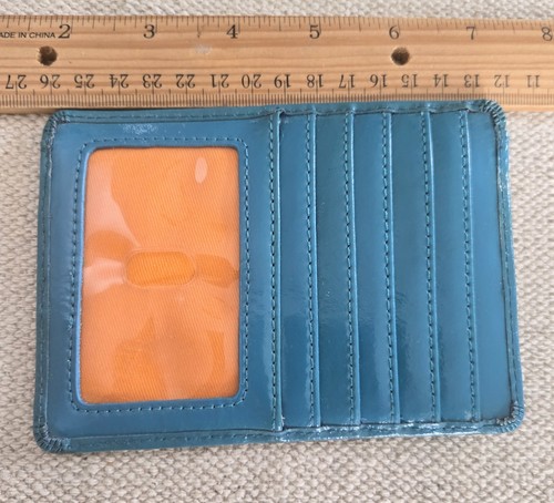 CARTERA HOBO International EURO SLIDE CARD AZUL TRANQUILO Charol - Imagen 5 de 5