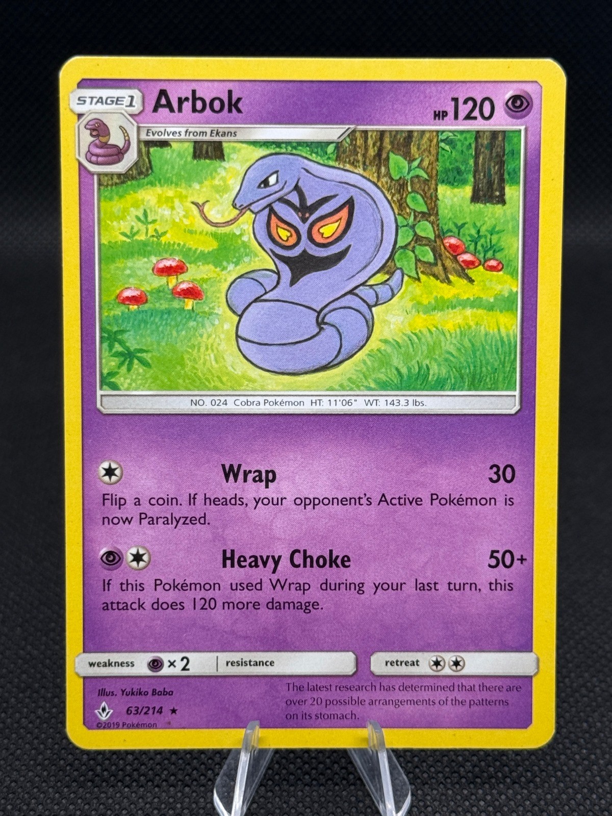 Arbok Rare SM - Unbroken Bonds 63/214 LP